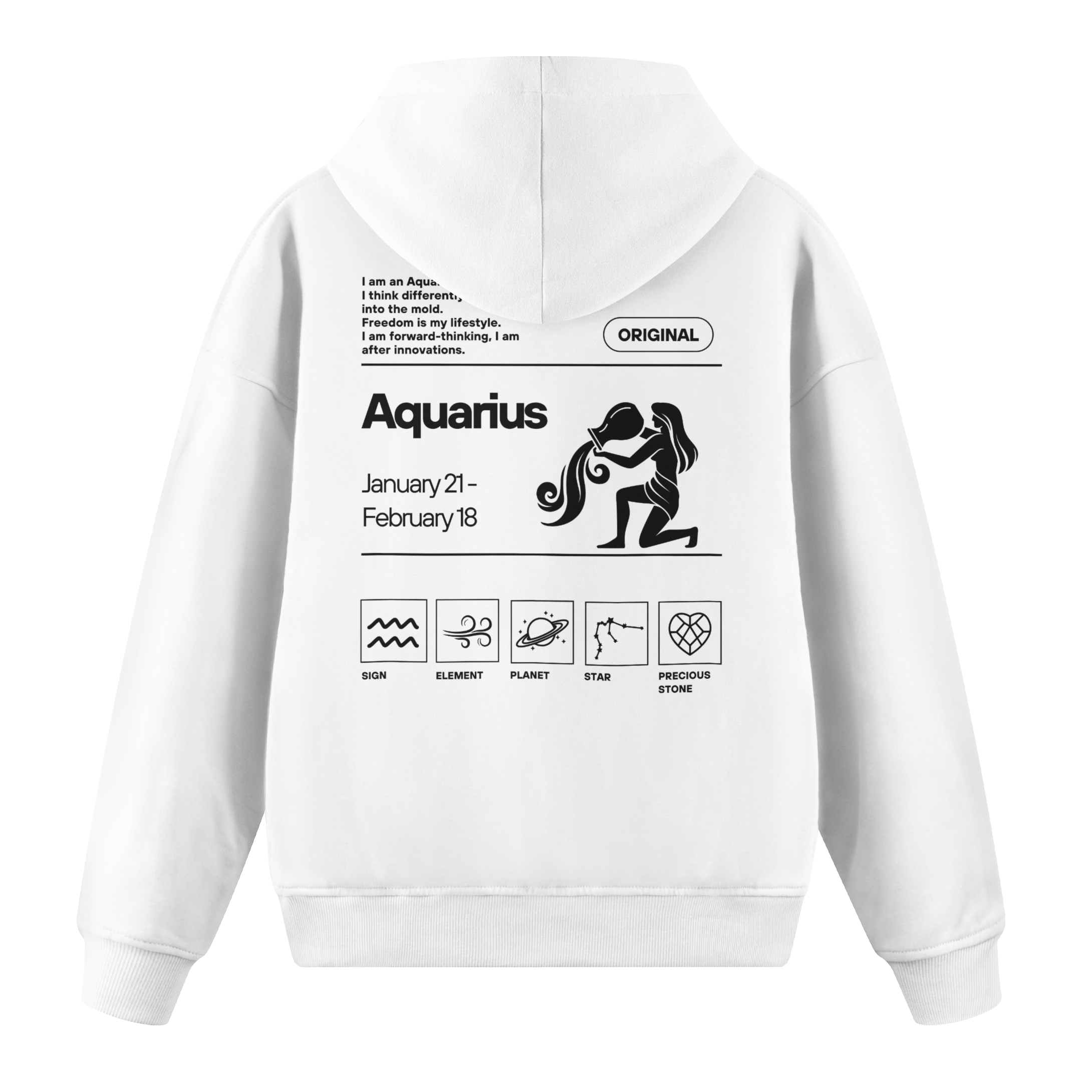 Aquarius - Regular Fit Hoodie