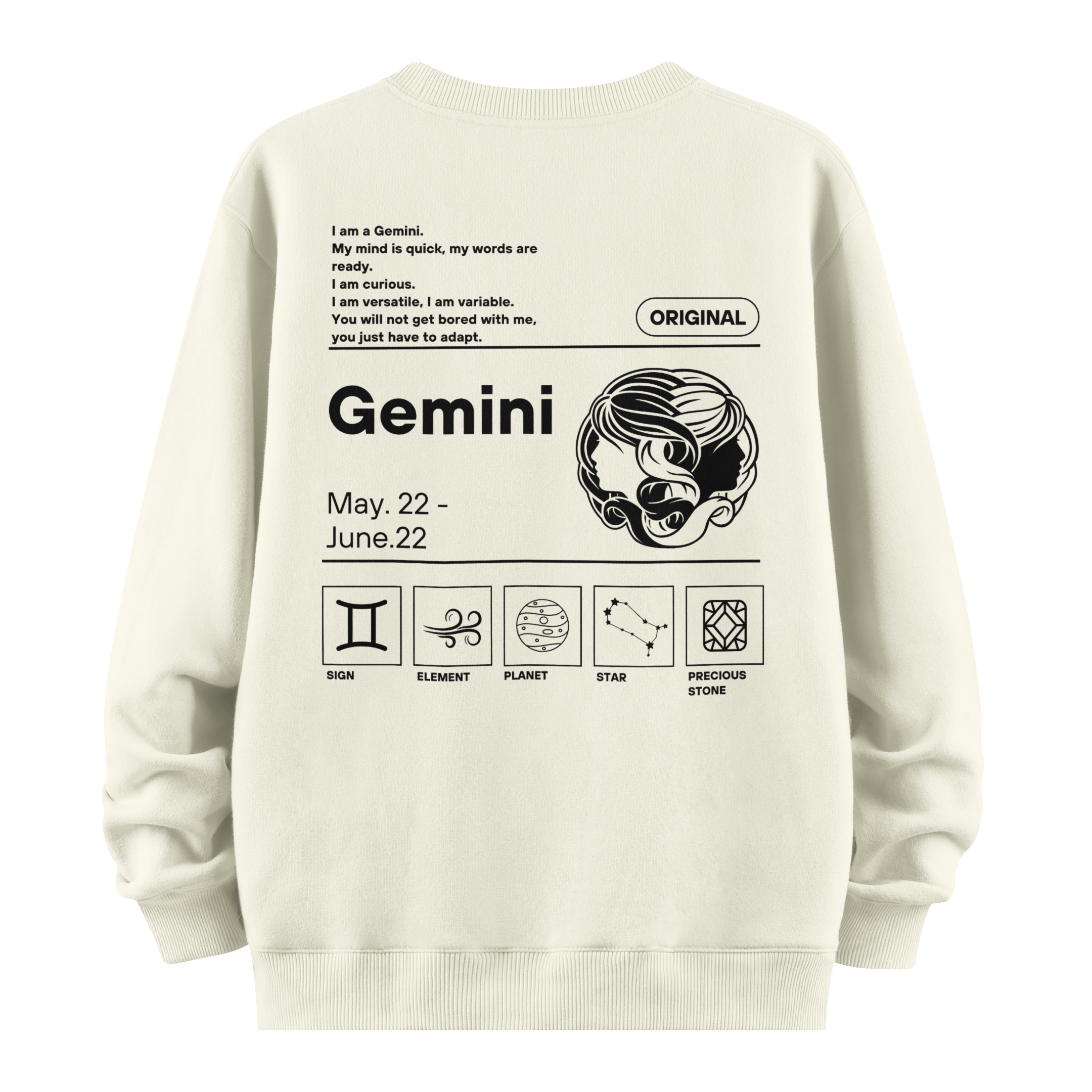 Gemini - Oversize Sweatshirt