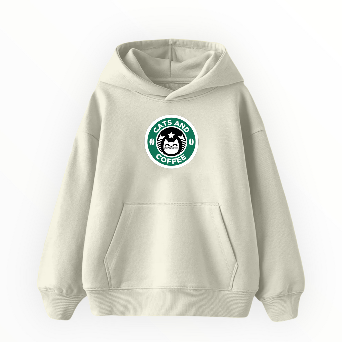 Cat's And Coffee - Çocuk Hoodie