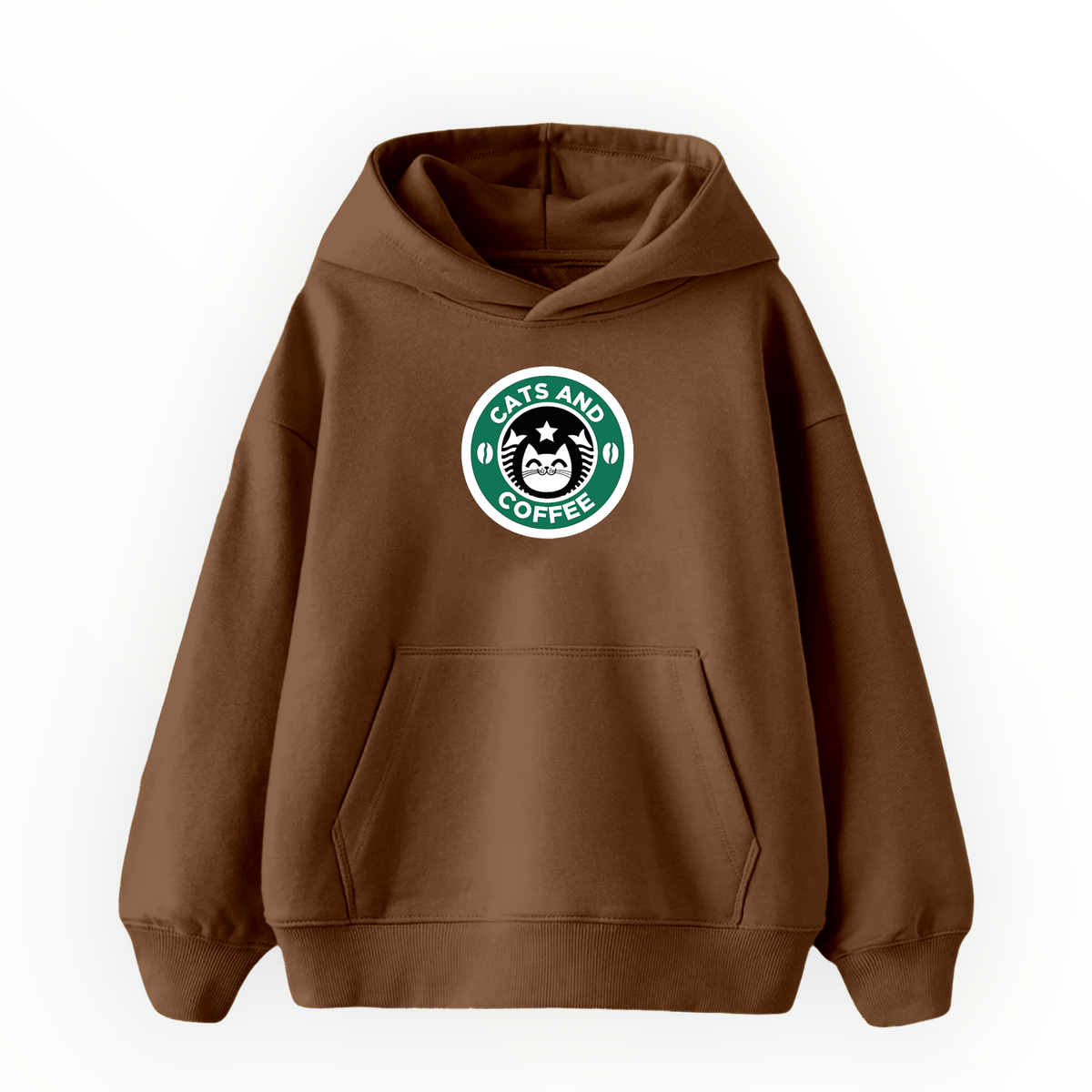 Cat's And Coffee - Çocuk Hoodie