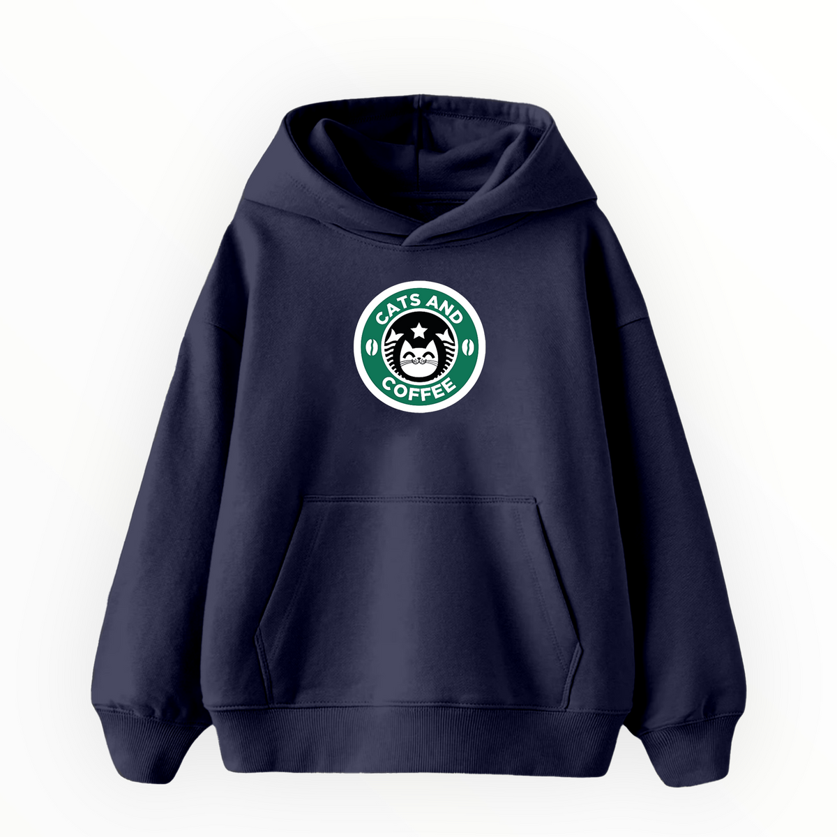 Cat's And Coffee - Çocuk Hoodie