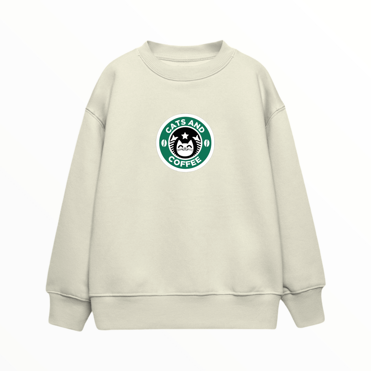 Cat's And Coffee - Çocuk Sweatshirt