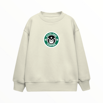 Cat's And Coffee - Çocuk Sweatshirt