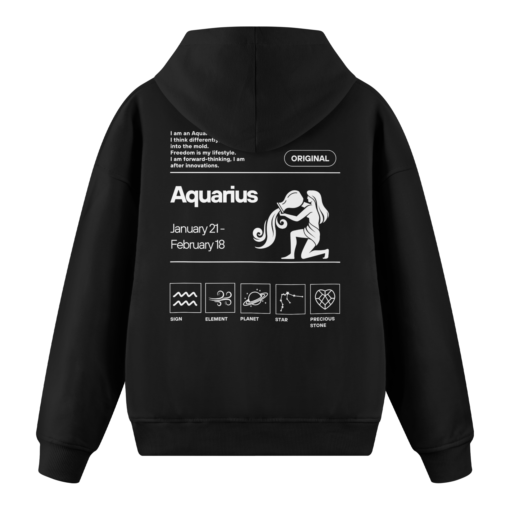 Aquarius - Regular Fit Hoodie