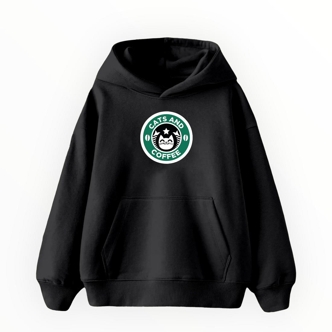 Cat's And Coffee - Çocuk Hoodie