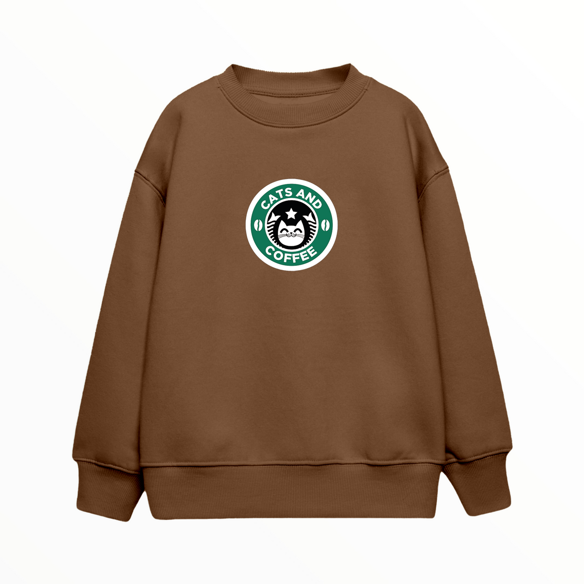 Cat's And Coffee - Çocuk Sweatshirt