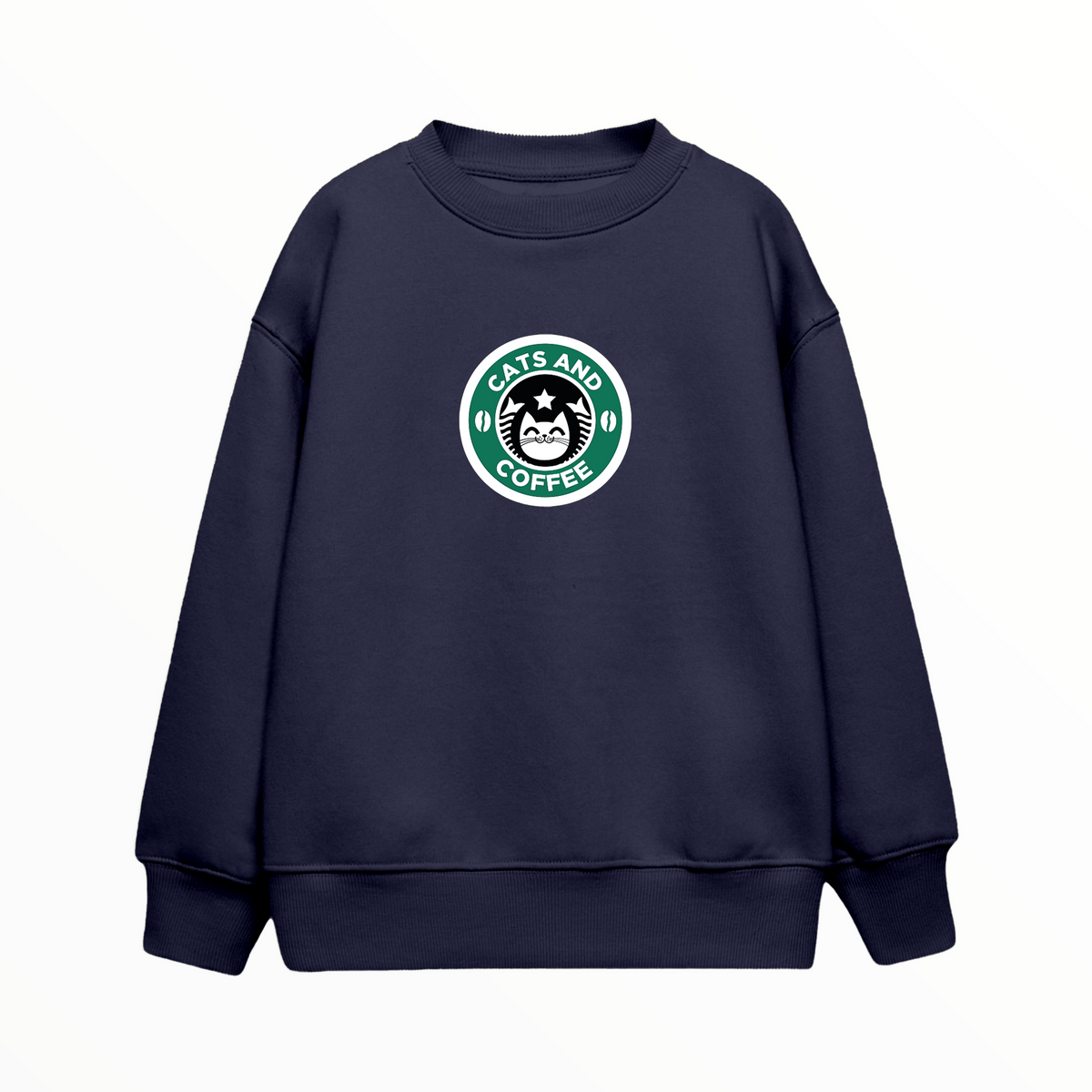 Cat's And Coffee - Çocuk Sweatshirt